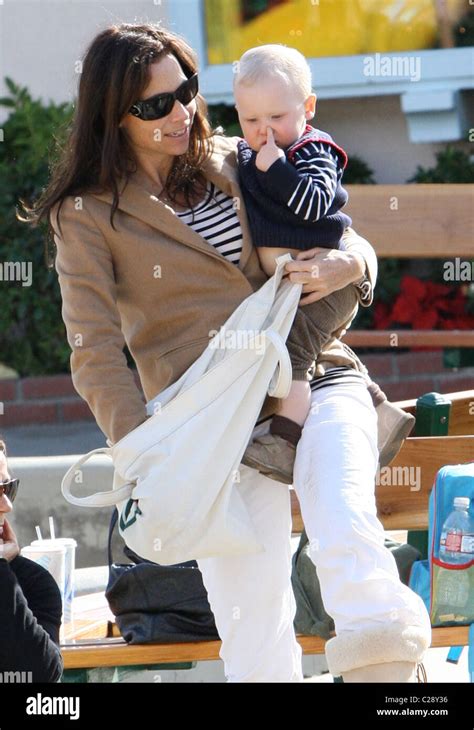 Minnie Driver Takes Her Son Henry Story Driver To Cross Creek Park In Malibu Los Angeles