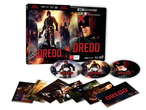 Dredd 2012 Limited Edition 4k Uhd Blu Ray Blu Ray 3d Lenticular Hardcase Art Cards