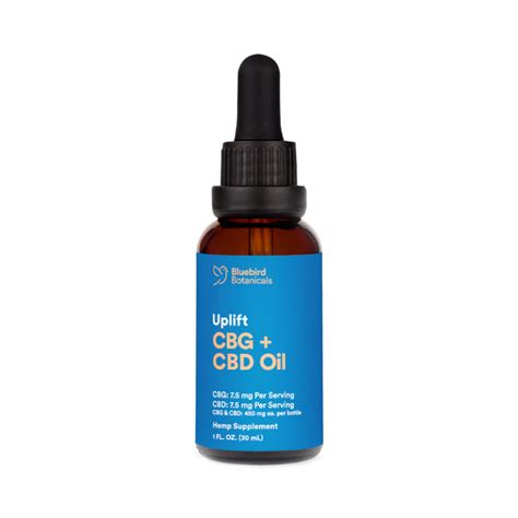 Bluebird Botanicals Cbg Cbd Tincture Uplift Oil Blend Mg