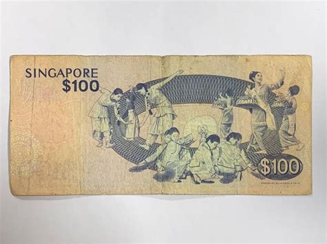 Old Singapore 100 Note Old Currency Collection Hundred Dollars Notes