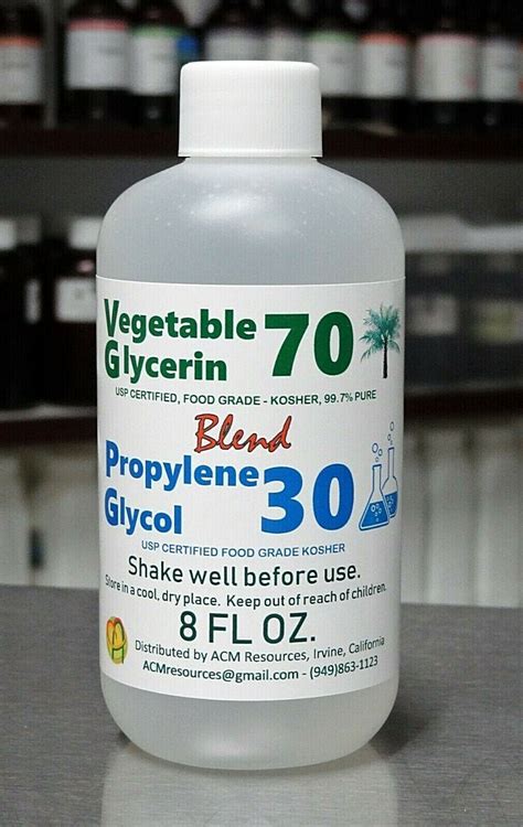 70 30 BLEND VG PG VEGETABLE GLYCERIN PROPYLENE GLYCOL USP KOSHER