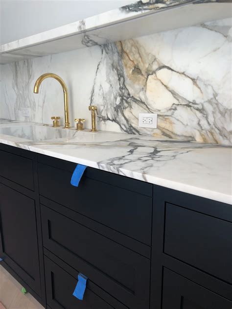 How Athena Calderone Created Her 20 Marble Floating Kitchen Shelf