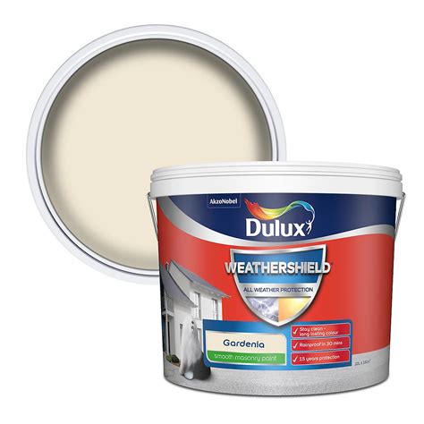 Dulux Weathershield Gardenia Smooth Masonry Paint 10l