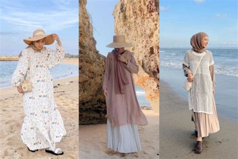 10 Inspirasi Summer Dress Untuk Gaya Hijab Pantai Santun