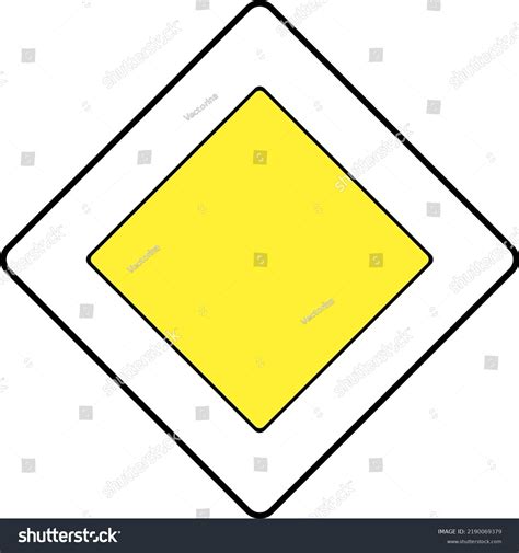 Priority Road Signs Sign Ahead Main Stock Vector (Royalty Free ...