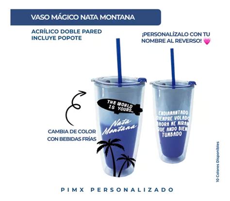 Vaso Nata Montana 800ml Mágico Acrílico Popote Mercadolibre