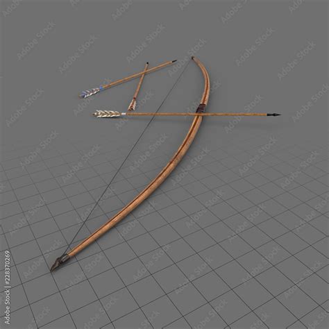 Medieval bow and arrows Stock 3D asset | Adobe Stock