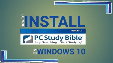 Install Pc Study Bible On Windows Youtube