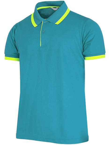 Short Sleeve Fluorescent Color Pique Polo Shirt Unisex