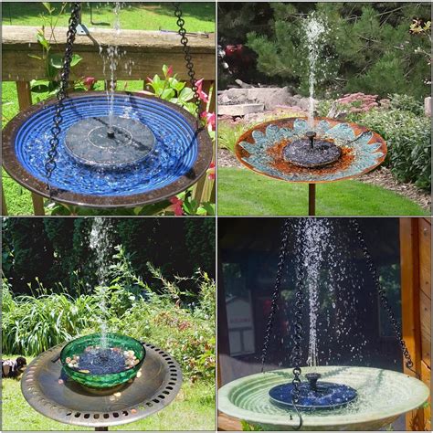 Solar Powered Bird Bath Fountain Pump， 14w Solar Panel Kit Water