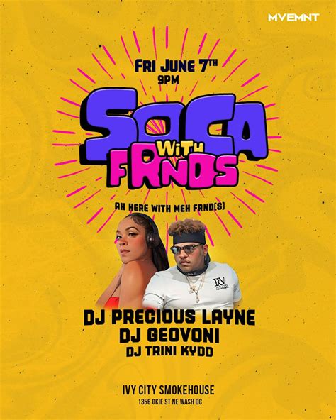 Soca With Frnds Jun 7 2024 Fete List Soca Events