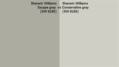 Sherwin Williams Escape Gray Vs Conservative Gray Side By Side Comparison