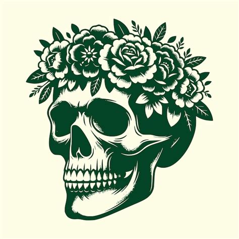 Skull Flowers Svg Vectors And Illustrations For Free Download