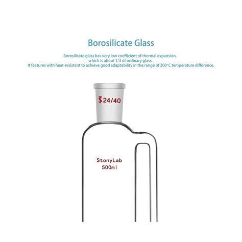 Stonylab 500ml Pressure Equalizing Addition Funnel Borosilicate Glass