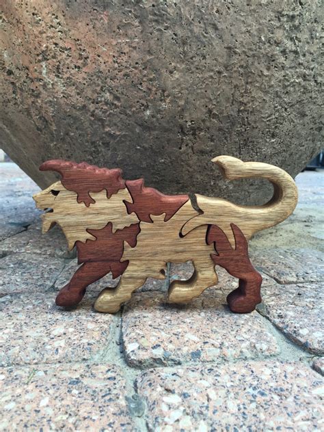 Wooden puzzle Wooden toys Kids gift Lion puzzle Adults | Etsy