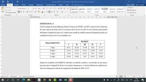 Diseño de Bloques completos al Azar DBCA y combinatorio en Infostat