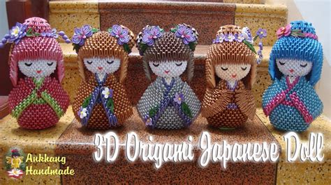 D Origami Japanese Doll Paper Doll Handmade Decoration Youtube