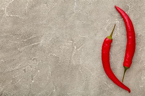 Premium Photo Flat Lay Of Red Hot Chili Peppers