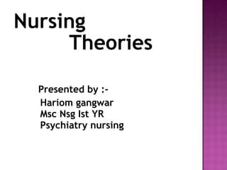 Nursing Theories Ppt Ppt