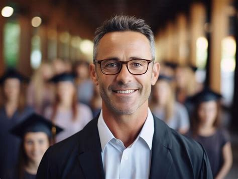 Premium Photo Portrait Of Happy Male Business Teacher And