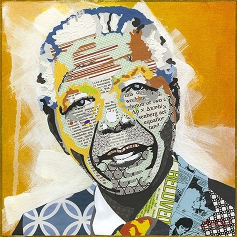 Madiba By Eleanor Butler Print Of The Mixed Media Collage Of Nelson