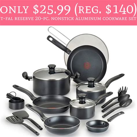 Only Regular T Fal Rserve Pc Nonstick Aluminum Cookware Set Deal Hunting Babe