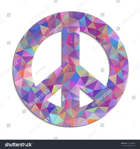 Vector Illustration Colorful Peace Symbol On Stock Vector 154298606 ...