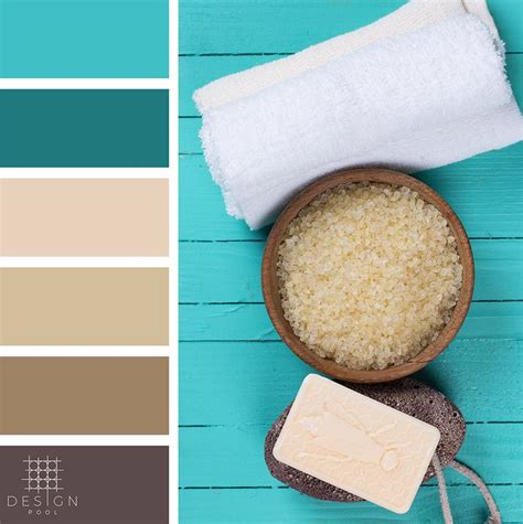 Spa Day Color Palette Aqua Brown Tan