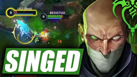 Wild Rift Singed Baron Lane Gameplay Season 12 Build Runes YouTube