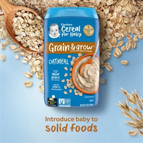 Gerber Grain Grow St Foods Stage Oatmeal Cereal Oz King Soopers