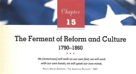 APUSH Chapter 15 Part 2 The Ferment Of Reform And Culture 1790 1860