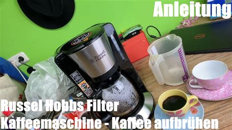 Cafe aufbrühen in einer Standard Filter Kaffeemaschine Russel Hobbs