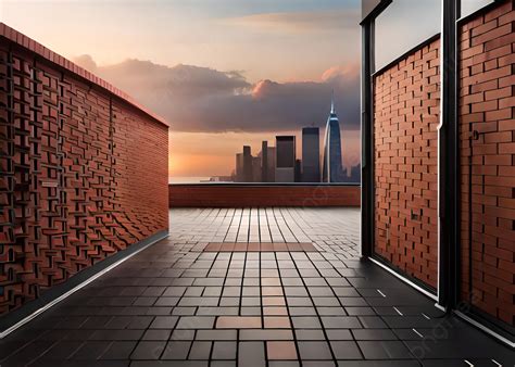 Red Brick Walls City Scape Background Image Red Brick Wall City