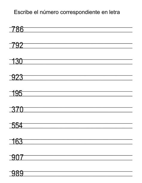 The Spanish Number Line Is Shown In Black And White