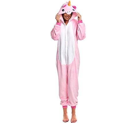 Costume Pigiama Da Unicorno Rosa Per Donna