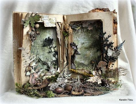 Altered Book In The Forest Diy Altered Books Book Art Sculptures