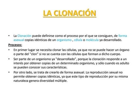 Clonación Presentación Power Point