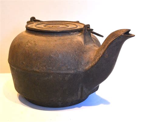 Bargain John S Antiques Antique Cast Iron Tea Kettle Bargain John S