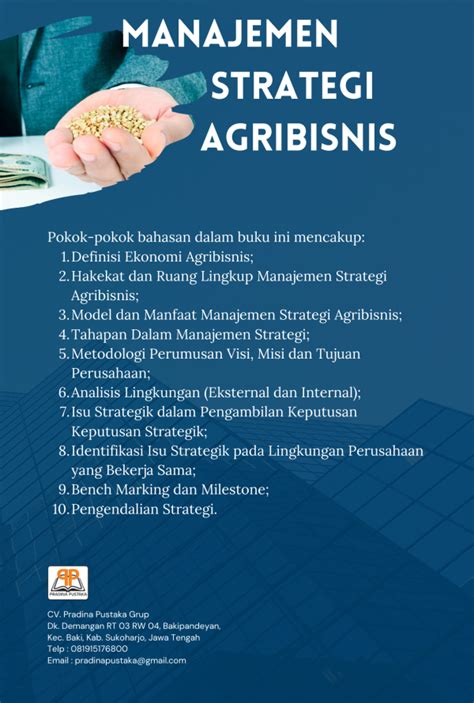 Manajemen Strategi Agribisnis Penerbit Pradina Pustaka