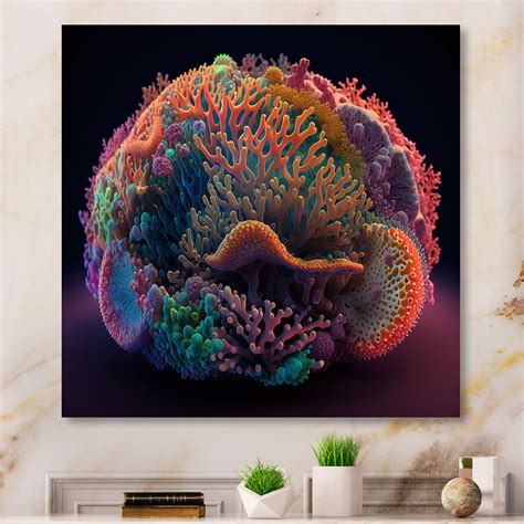 Dovecove Colourful Hyperbolic Deep Sea Coral V - Coastal Metal Wall Décor - Wayfair Canada