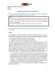 Semana Fuentes De Informaci N Pr Ctica Calificada Pdf Comprensi N