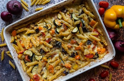 Roasted Vegetable Pasta Bake - Uncommonly Delicious