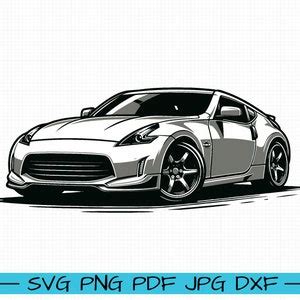 Nissan 370z SVG Cartoon Vector Art Silhouette Etsy