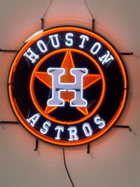 Houston Astros Hd Vivid Neon Sign Light Lamp