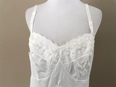 Full Slip Large Nancy King Size 38 Lingerie White Lac Gem