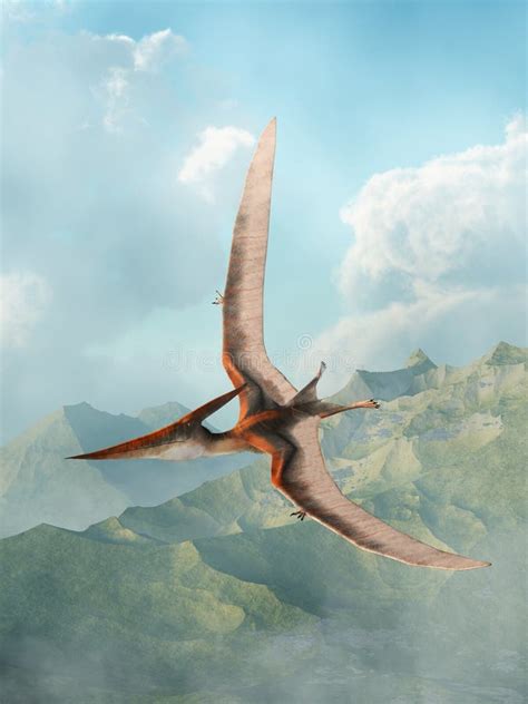 Pteranodon Flying Dinosaur 3D Illustration Stock Illustration ...