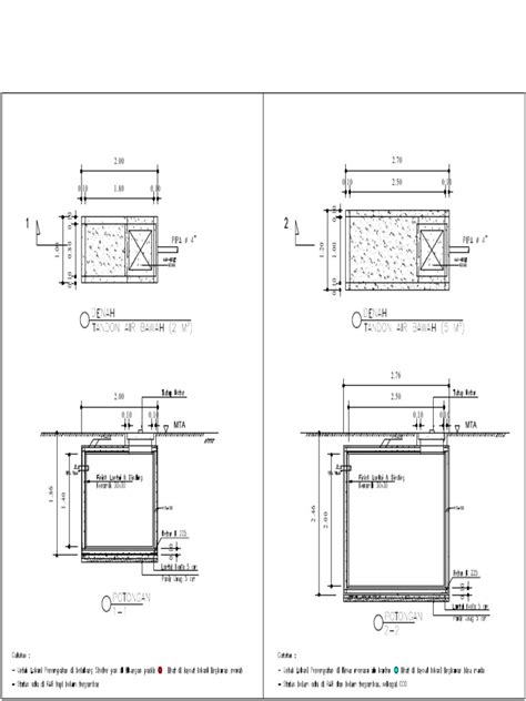 Gambar Kerja Tandon Air