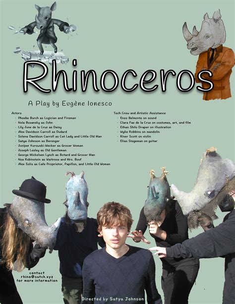 Rhinoceros By Ionesco Satya Benson