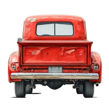 Pickup Truck Rear Retro Pick Up Car Vehicle Png Transparent Image