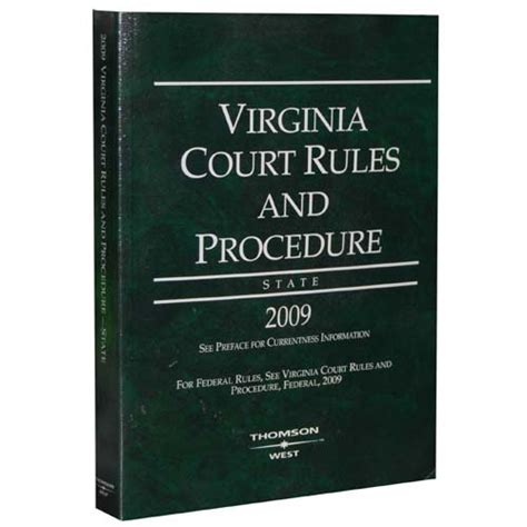 Virginia Court Rules And Procedure State 2009 Edition Unknown